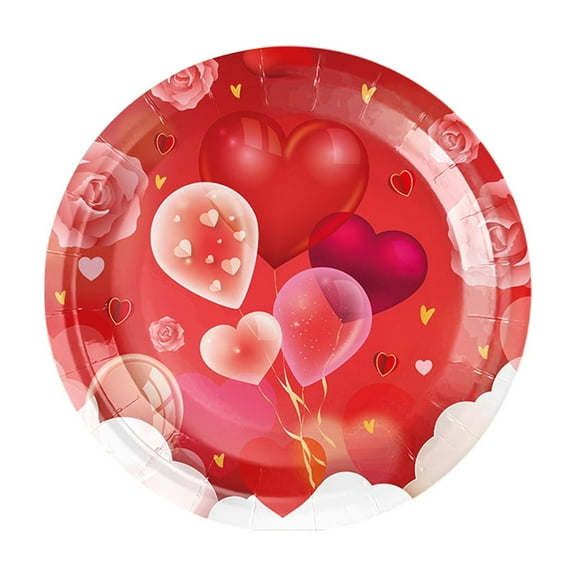 A Disposable Paper Plates With Themed Printed Designs For Party Celebrations Made From Thickened Sturdy Pulp With Waterproof And Oil Draining Features 7 Inches