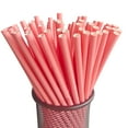 thumbnail image 1 of Disposable Paper Straws 25 Pack Hot Cold Drink Eco Friendly Party Dessert Decoration Sturdy Biodegradable Food Grade No Harmful Chemicals Colorful Stripe for Arts Crafts, 1 of 1