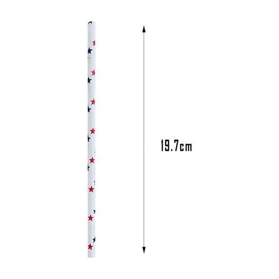 Disposable Paper Straws, Eco-Friendly Drinking Straws, 100 Pack Thick Durable Biodegradable Single-Use Straws for Parties Events and Everyday Use