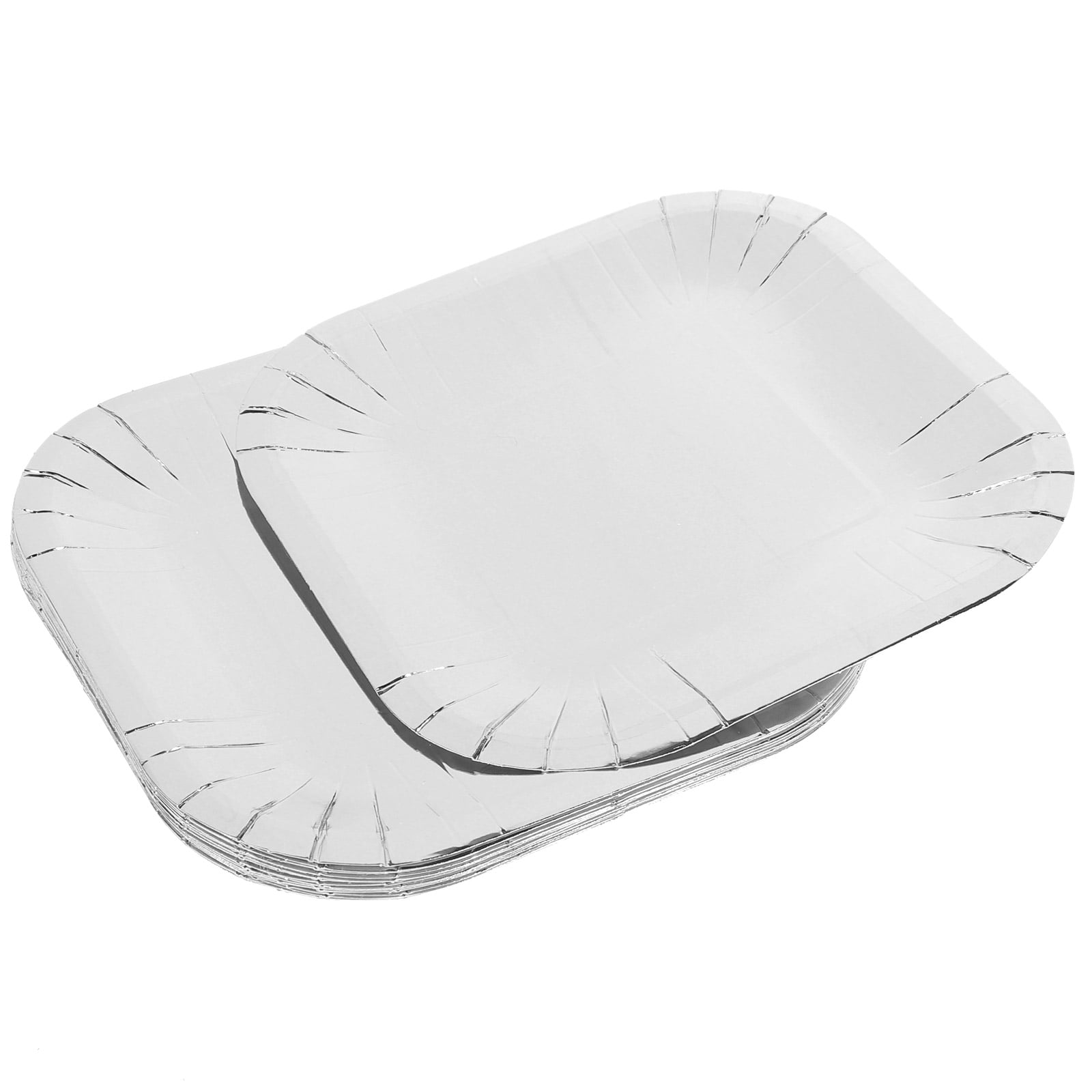 ifundom Multi-Function Silver re Paper Plates Durable for Kitchen Use 40Pcs