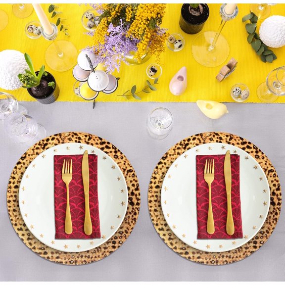 Disposable Passover Matzah Paper Placemats 50 Pack 13.5" Round Seder Place Mats, Matzah Design Passover Decor$$Home Decor, Kitchen, & Other