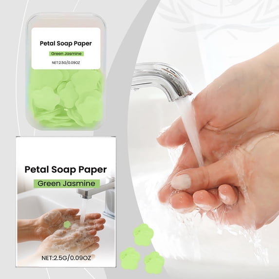 Disposable Petal Soap Paper, Portable Petal Soap Paper, Travel Hand Soap Paper Suitable for Mothers and Babies