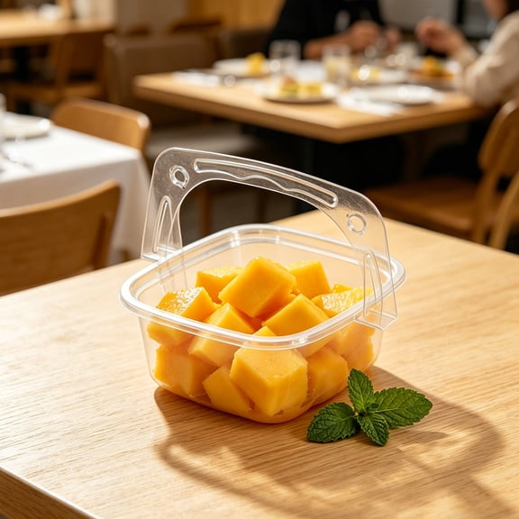 Disposable Picnic Food Box, Sturdy Eco-Friendly Portable Container, Practical Leakproof Storage Solution for Outdoor Camping, Picnic and Daily Catering Daily Use