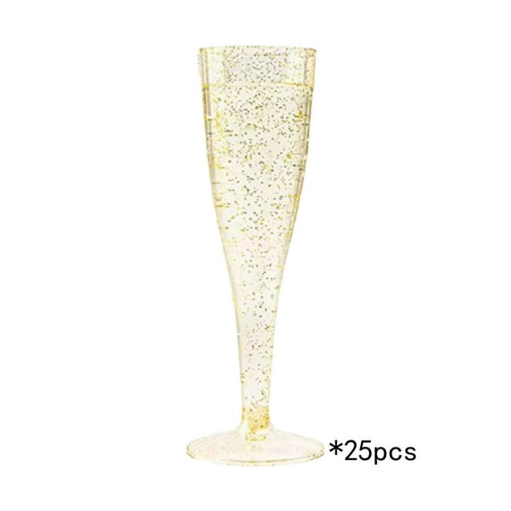 Disposable Plastic Champagne & Cocktail Glasses - Elegant Crystal-Like Design, Sturdy & Lightweight for Weddings, Parties, Celebrations, and Special Events