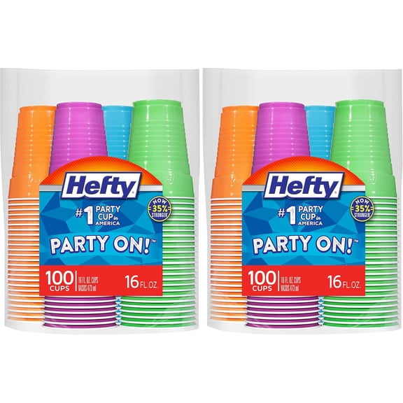 Disposable Plastic Cups, Assorted