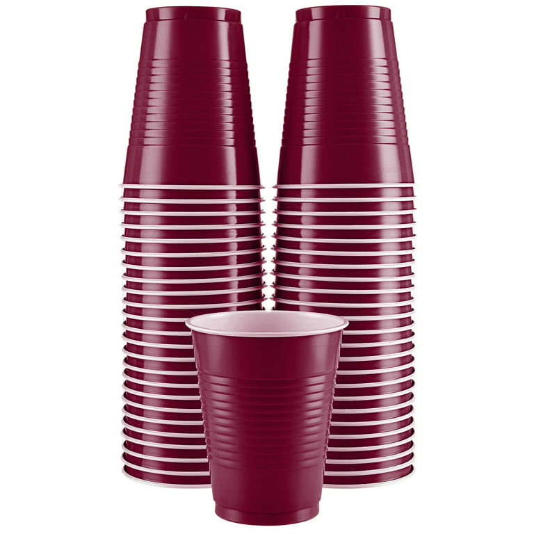  Premium Black Plastic Cups (18 oz) 50 Count