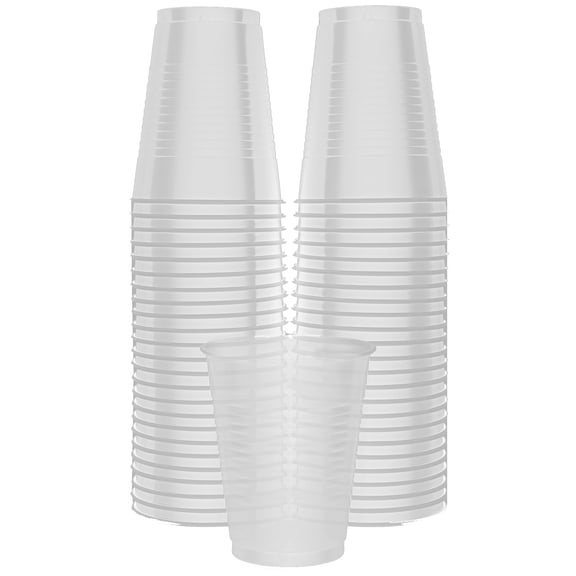 Disposable Plastic Cups, Clear Colored Plastic Cups, 18-Ounce Plastic Party Cups, Strong and Sturdy Disposable Cups for Party, Wedding, Christmas, Halloween Party Cup, 50 Pack - By Amcrate