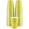thumbnail image 1 of Disposable Cups, Light Yellow 18-Ounce Plastic Party Cups, Strong and Sturdy for Wedding, Christmas, Halloween, 50 Pack, 1 of 6