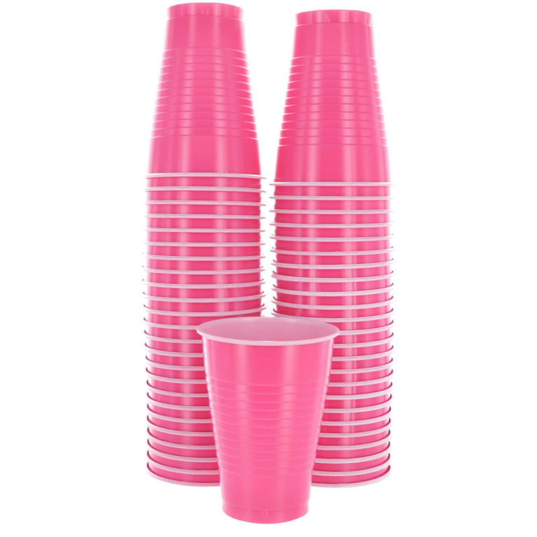 Disposable Plastic Cups, Berry Colored Plastic Cups, 18-Ounce Plastic Party  Cups, Strong and Sturdy Disposable Cups for Party, Wedding , Christmas,  Halloween Party Cup, 50 Pack - By Amcrate 