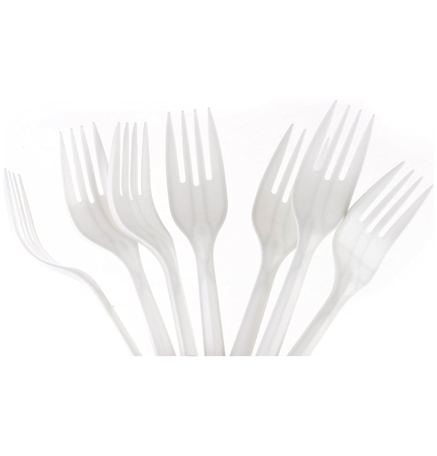 Disposable Plastic Cutlery Fork (1000 Count) Medium Weight White