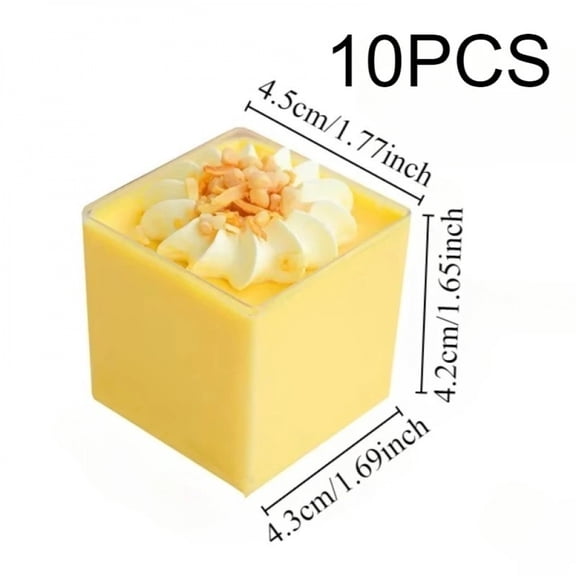 Disposable Plastic Dessert Cup Transparent Mousse Pudding Cup Suitable Party Wedding Christmas Halloween Yogurt Jelly Container
