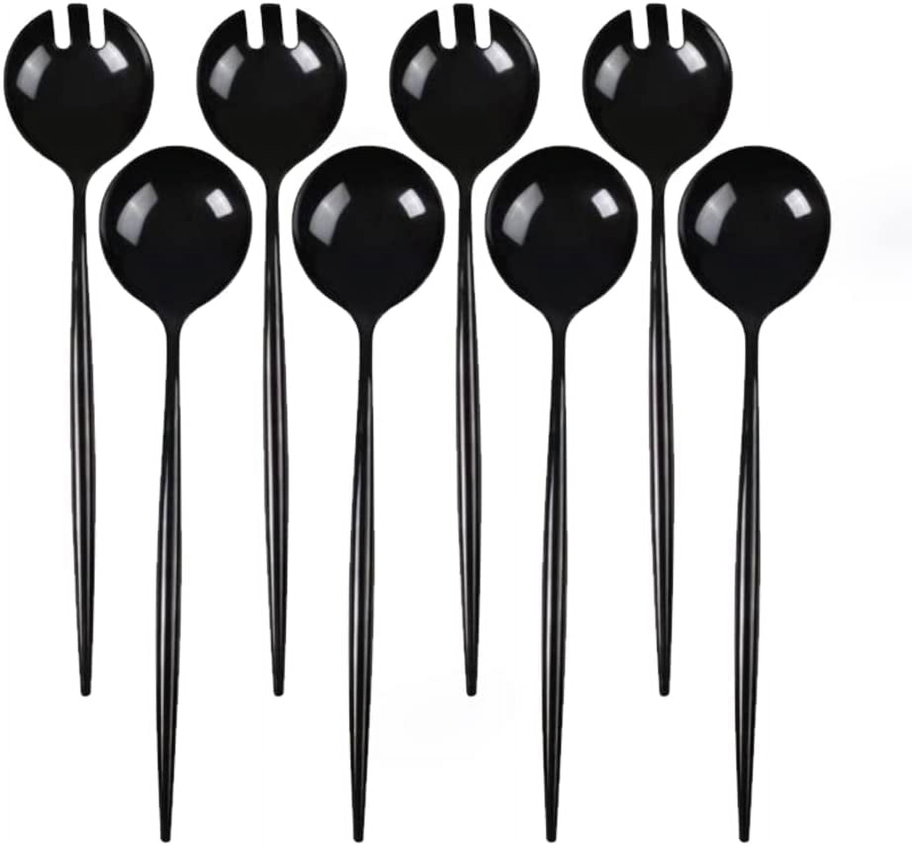 Disposable Plastic Flatware Utensil Set with Spoon and Fork in Lustrous