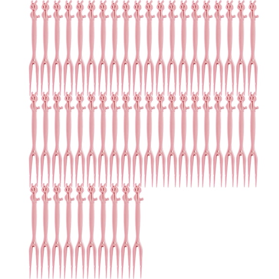 Disposable Plastic Fruit Forks | 50-Pack Two-Tine Cocktail Forks for Desserts, Appetizers, and Party Platters | Mini Cake & Pastry Forks for Home Entertaining, Holiday Events, and Catering