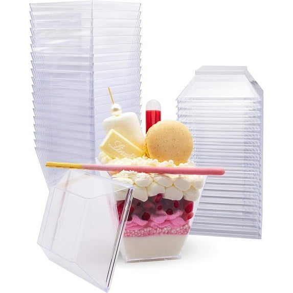 Disposable Plastic Large Pyramid with Lid (20 Units)