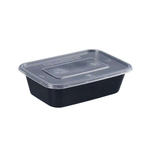 Disposable Plastic Lunch Box With Lid Rectangular Food Containers, Leakproof Meal Prep Storage Box Set For Takeout Picnic, Stackable Microwave Safe Food Packaging Containers