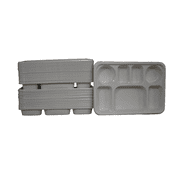Disposable Plastic Plates 7 Compartment Thali - White 600 Pack