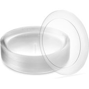 Disposable Plastic Plates,Bexikou 20 pack Clear 6.3 Dessert Plate Hard Plastic for Dessert/Salad/Cake,Heavy Duty Disposable Rounds Plates for Party BBQ, Picnic, Parties, Travel and Events