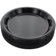 thumbnail image 1 of Disposable Plastic Plates Black, 10.4 Inches Plastic Dinner Plates, Strong and Sturdy Disposable Plates for Party, Dinner, Holiday, Picnic, or Travel Party Plates, Pack of 50 - By Amcrate, 1 of 1