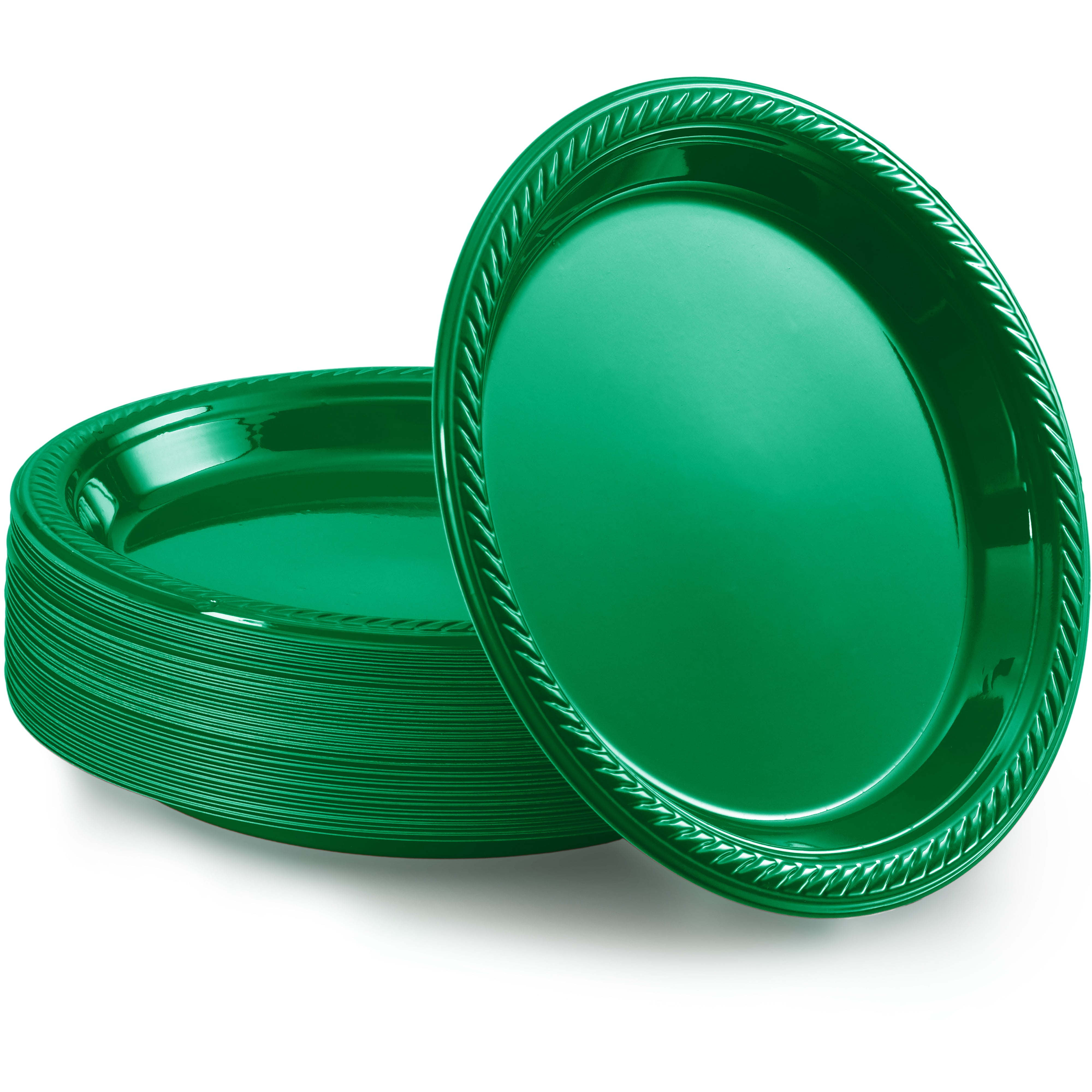 Disposable Paper Plates Green, 6 3/4 Inches Paper Dessert Plates, Strong  and Sturdy Disposable Plates for Party, Dinner, Holiday, Picnic, or Travel