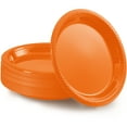 thumbnail image 1 of Disposable Plastic Plates Orange, 7 Inches Plastic Dessert Plates, Strong and Sturdy Disposable Plates for Party, Dinner, Holiday, Picnic, or Travel Party Plates, Pack of 50 - By Amcrate, 1 of 6