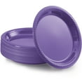 thumbnail image 1 of Disposable Plastic Plates Purple, 7 Inches Plastic Dessert Plates, Strong and Sturdy Disposable Plates for Party, Dinner, Holiday, Picnic, or Travel Party Plates, Pack of 50 - By Amcrate, 1 of 6