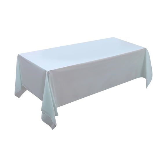 Disposable Plastic Rectangular Tablecloth Waterproof Oil Proof Table Cover for Parties Dining Events and Outdoor Picnic Protection 70x50 In Light Blue