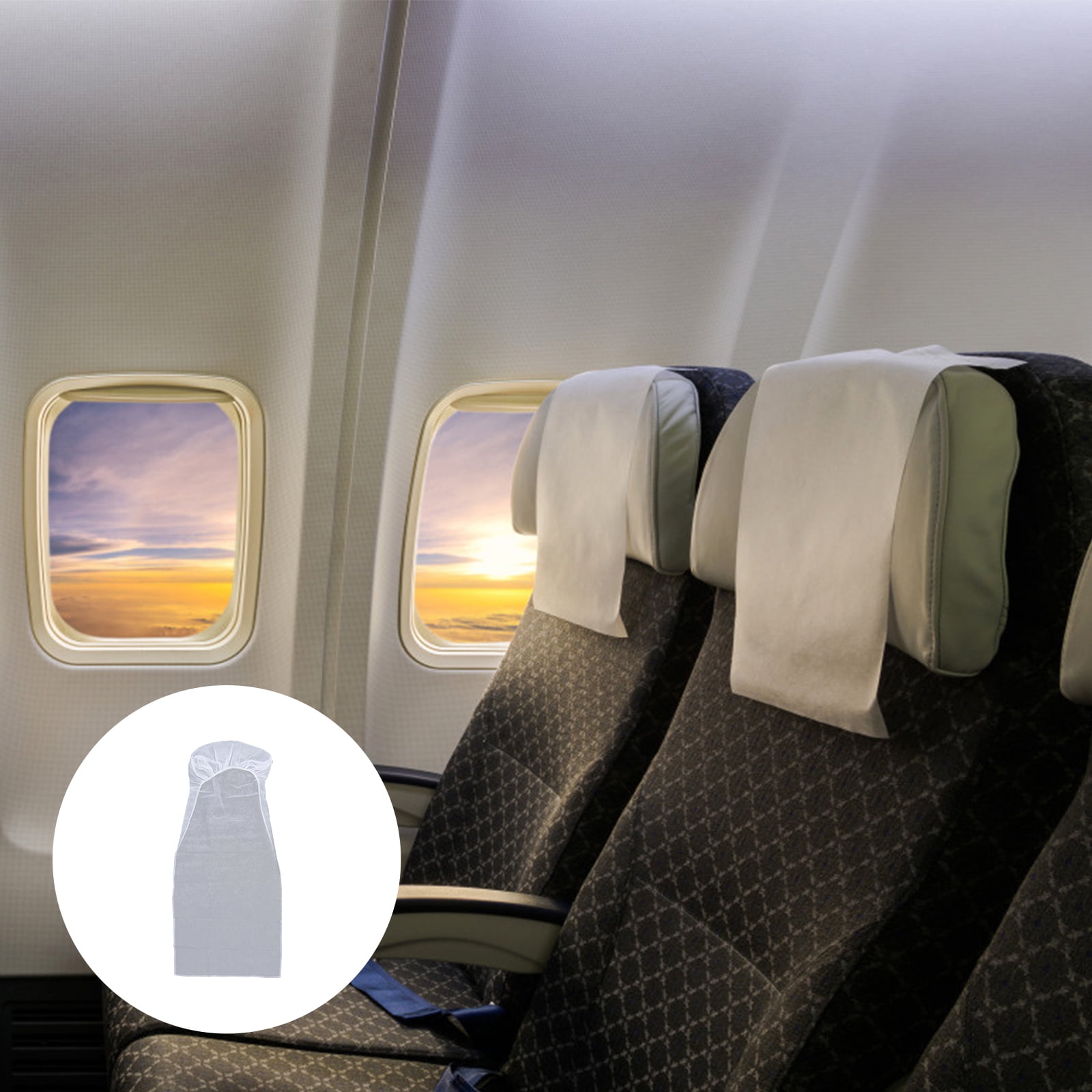Disposable Plastic Seat Cover 5Pcs Airplane Disposable Seat Seat Cover