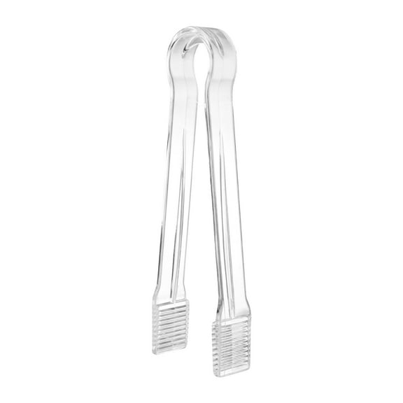 Disposable Plastic Serving Tongs Transparent Kitchen Utensils with Non-slip Serrated Grip, Soft Ergonomic Handle for Parties Buffets
