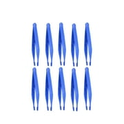 Disposable Plastic Tweezers, Multi-Purpose Precision Forceps for First Aid Kits Medical Use Science Lab Experiments, Crafting Jewelry Making DIY Projects, Bulk 10-Piece Set Small Pointed Tongs