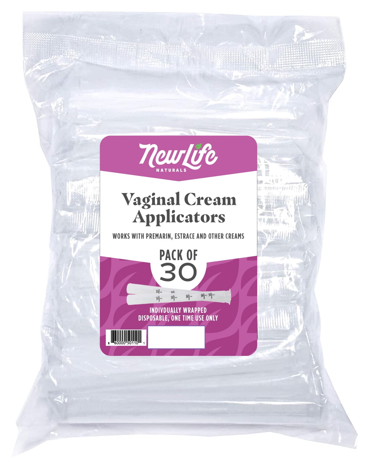 Disposable Plastic Vaginal Applicator Pack Hygienic Threaded Injector