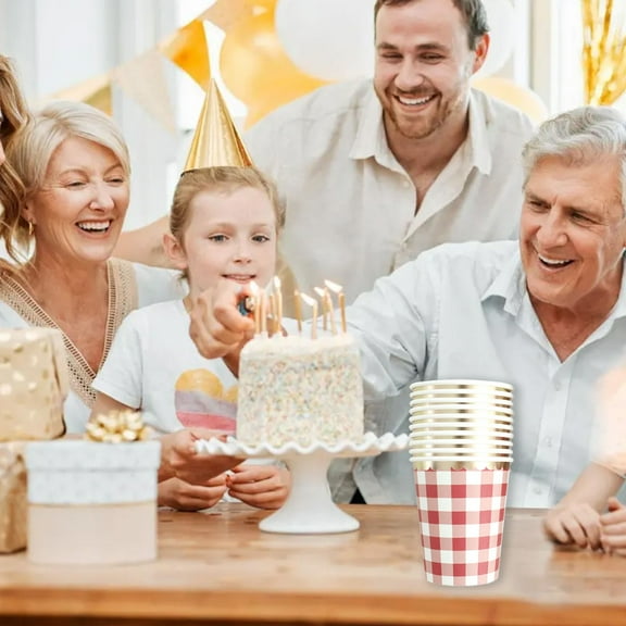 Disposable Plates Dinner Plates Paper Cup Tablecloth Paper Towels Cake Plates Party Cutlery(10*Paper Cup)