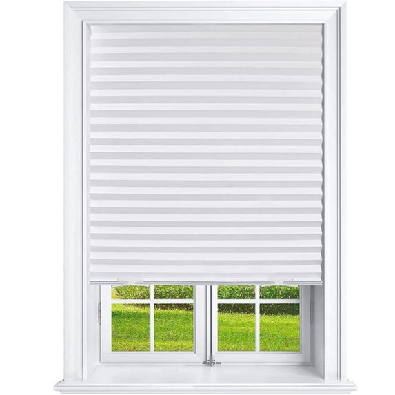 Disposable Pleated Window Shades,35.43X59.05" Self-Adhesive Temporary Light Blocking Curtains, Portable Blackout Sun Shade Blinds, Privacy Window Cover, Easy Install Foldable Window Shades