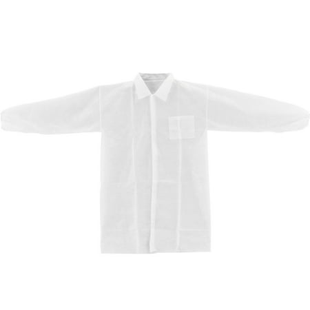 Disposable Polypropylene Lab Coat, 1 Pocket, Elastic Wrists, 2XL, 25/Case