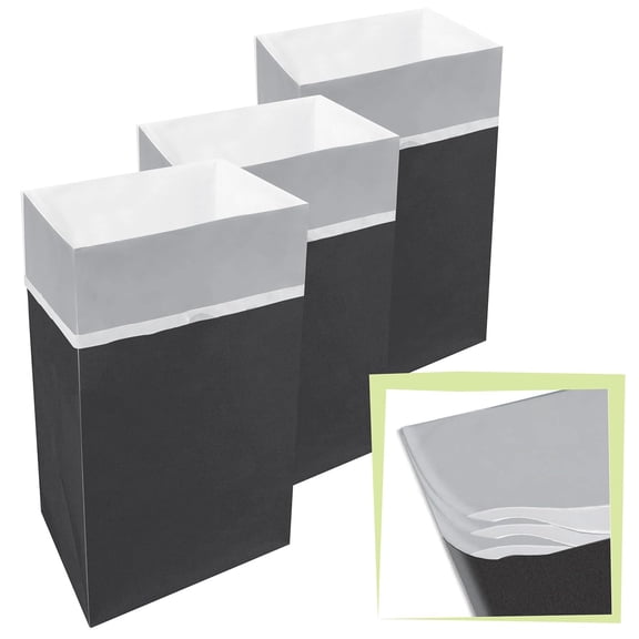 Disposable Pop-Up Trash Cans (3-Pack, Multi-Liner) with Fitted Bags – Foldable Garbage & Recycling Bins for Parties, Events & Kitchen