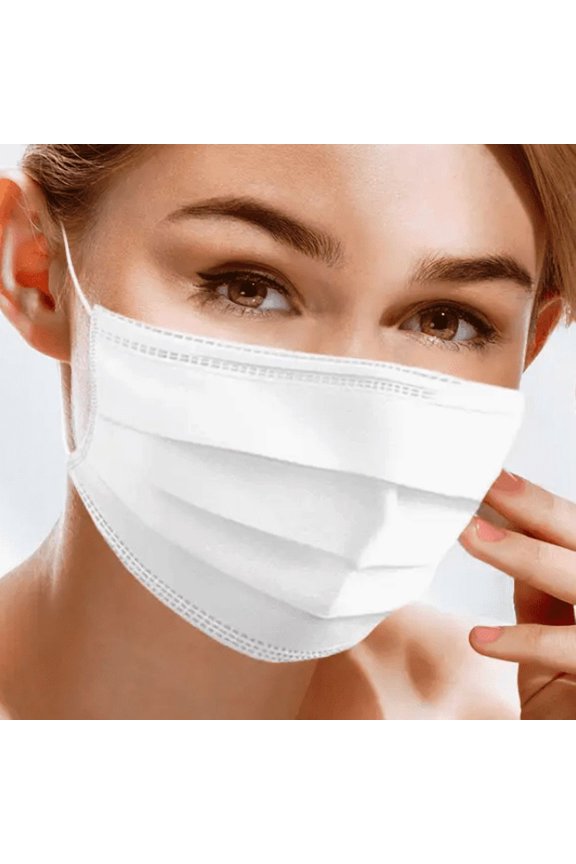 Disposable Protective 3-Layer Breathable Earloop Face Masks, 10 Count