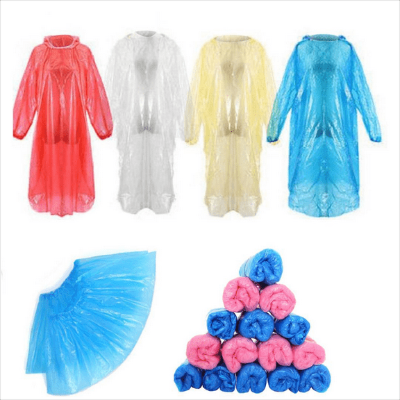 Disposable Rain Ponchos for Adults-Clear Ponchos with Hood-20Pack,Raincoat Waterproof Rain Coat Ponchos Long Rain Jackets Lightweight with Hood for Men Women
