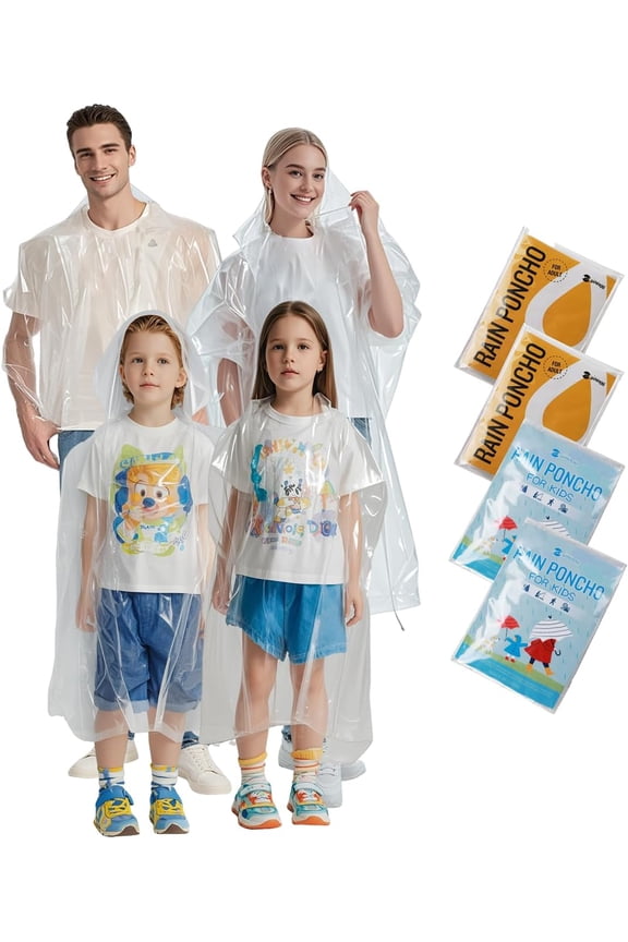 Disposable Rain Ponchos Emergency Clear Poncho