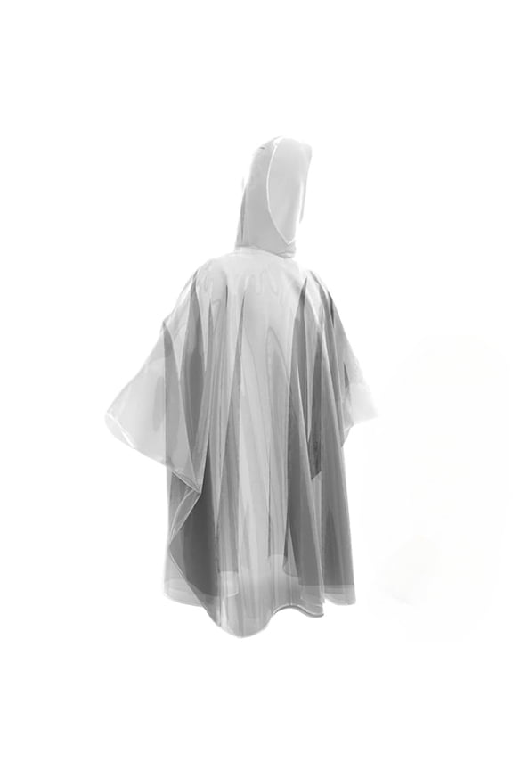 Disposable Raincoats for Adults - Lightweight, Waterproof, One-Size-Fits-All Clear Rain Jacket for Outdoor Travel, Hiking, Camping & Emergency Use