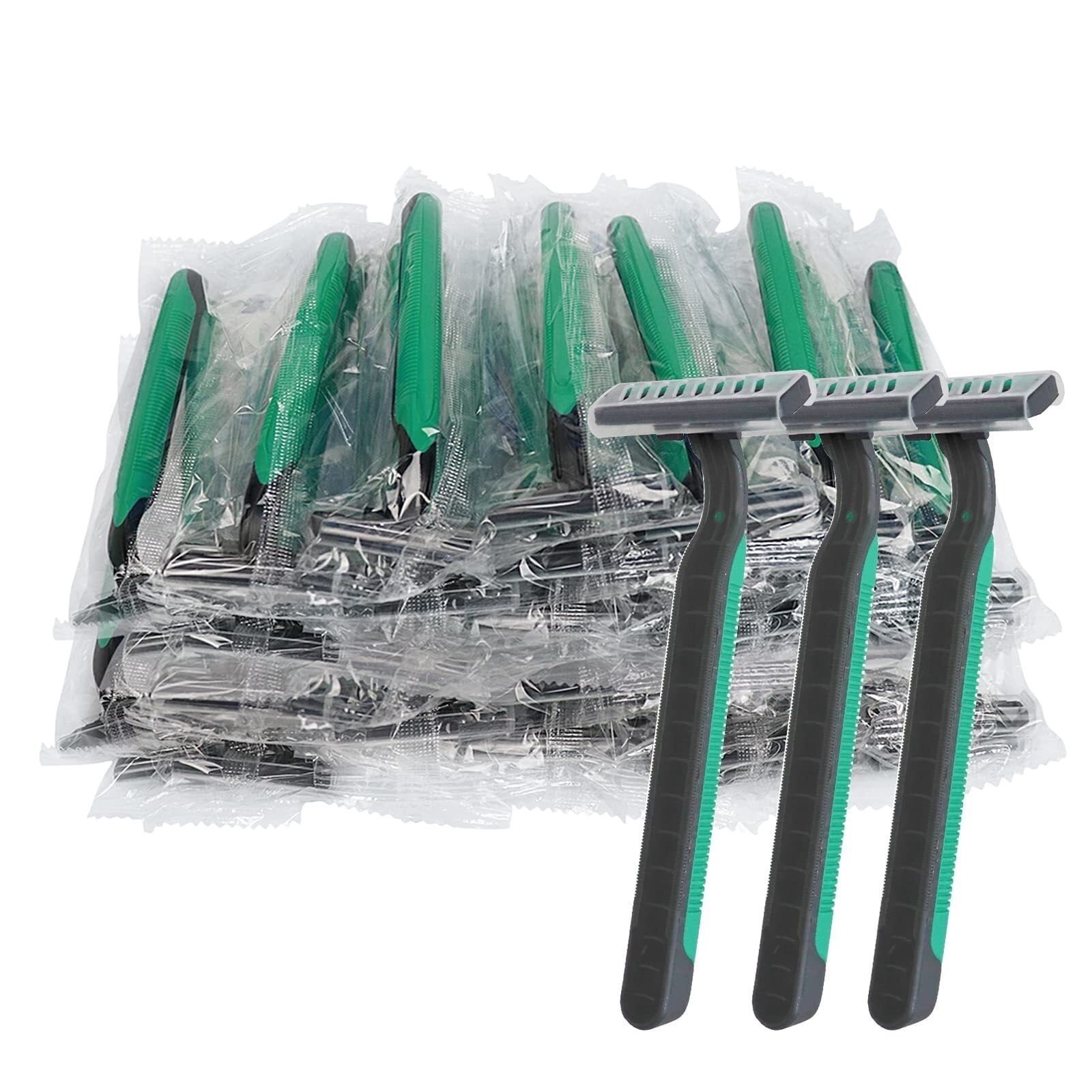 Disposable Razors Bulk, Individually Wrapped Razors for Travel, Hotel, and Homeless