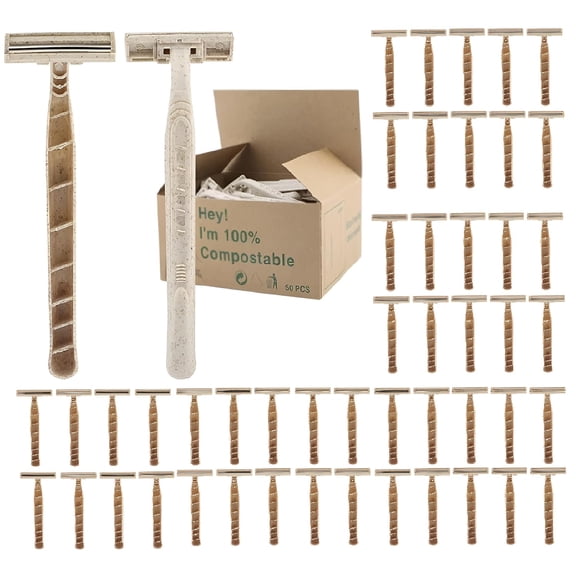 Disposable Razors Bulk for Men & Women – Twin Blade Unisex Shavers – Eco-Friendly, Biodegradable, Non-Toxic, Made from Recycled Wheat Straw 200 Count (Pack of 4)