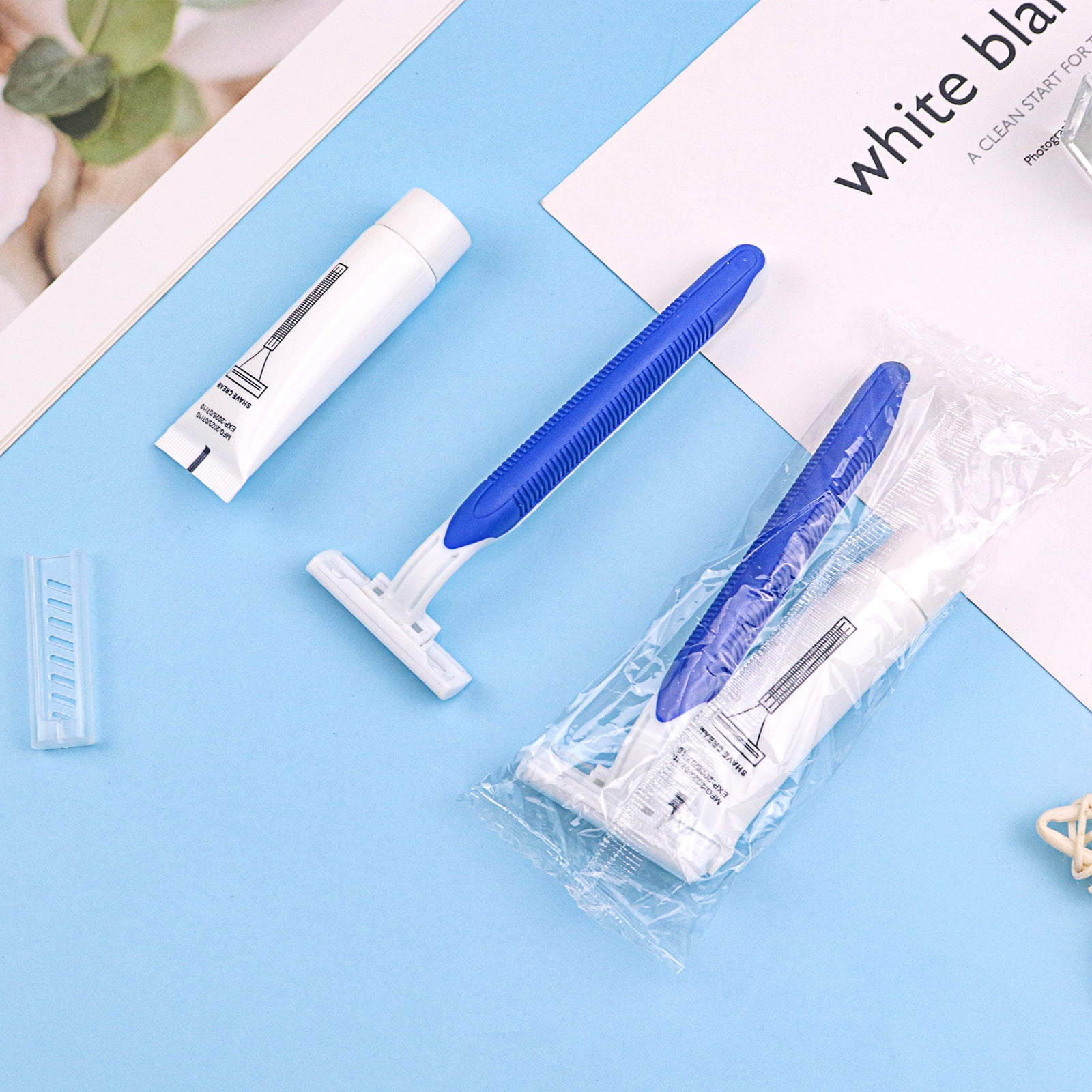 Disposable Razor Cap Disposable Razors in Bulk Pack of 25,Blue Twin Blade Disposable Shaving ...