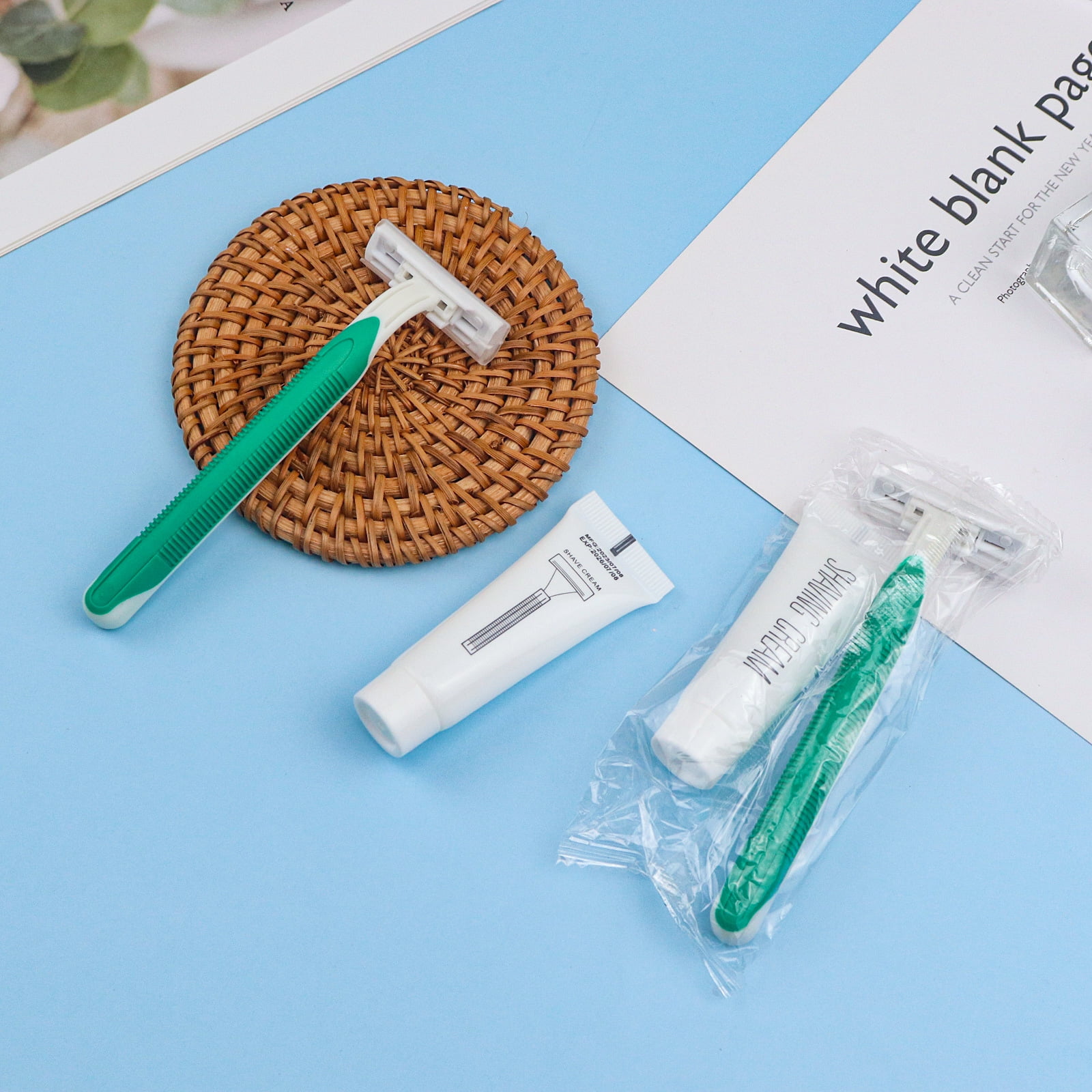 Disposable Razors in Bulk Pack of 50,Green Twin Blade Disposable ...