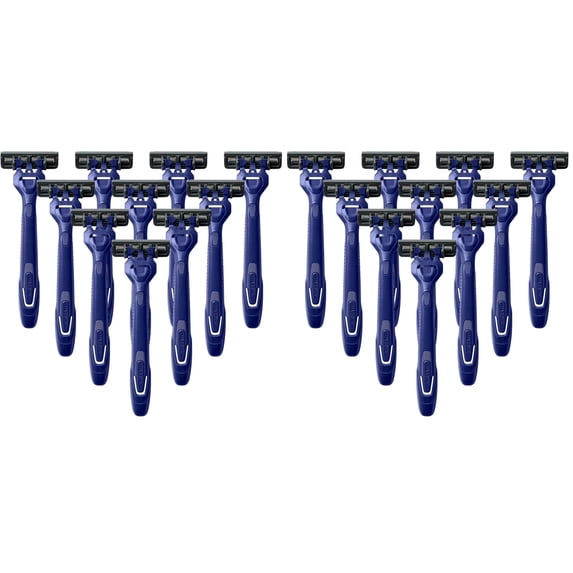 Disposable Razors for Men - 10 Count - 3-Blade Men's Razors for Travel and On-the-Go Convenience