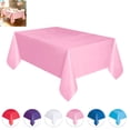 thumbnail image 1 of Disposable Rectangle Plastic Table Cover Waterproof Table Cloth Protector for Indoor Outdoor Birthday Holiday Gatherings Daily Catering Decor, 1 of 4