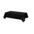 thumbnail image 1 of Disposable Rectangular Plastic Tablecloth Party Table Cover for Banquet Birthday Holiday Indoor Outdoor Dining Use 108x54Inch Black, 1 of 5
