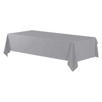 Disposable Rectangular Plastic Tablecloth - Water-Resistant Cover for Party, Picnic & BBQ, Elegant Disposable Tablecloth for Easy Cleanup at Holiday Gatherings,Gray,108*54in