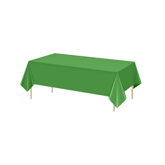 Disposable Rectangular Tablecloth PEVA Table Cover Heavy Duty Waterproof Plastic Tablecloth for Parties Events and Outdoor Dining 100x50 Inch Army Green