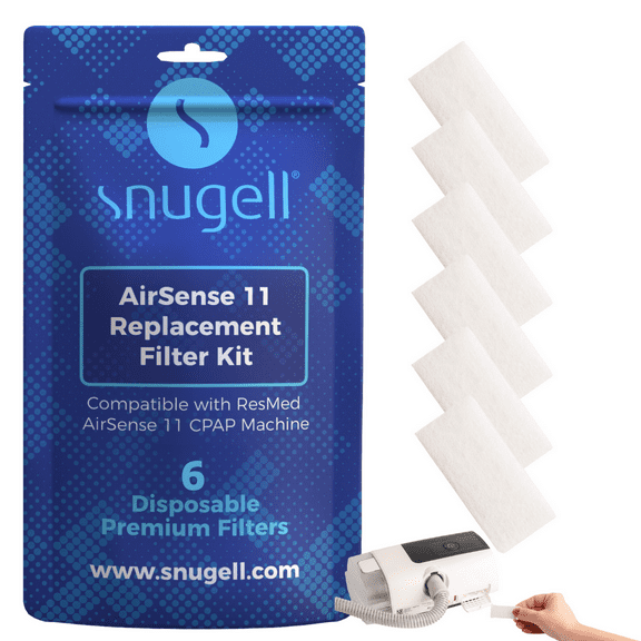 Disposable Replacement CPAP Filters by Snugell - Made for Resmed Airsense 11 Filters (6 Pack) - Enhanced Air Filtration - Easy to Install - For Travel Machine and Home Use