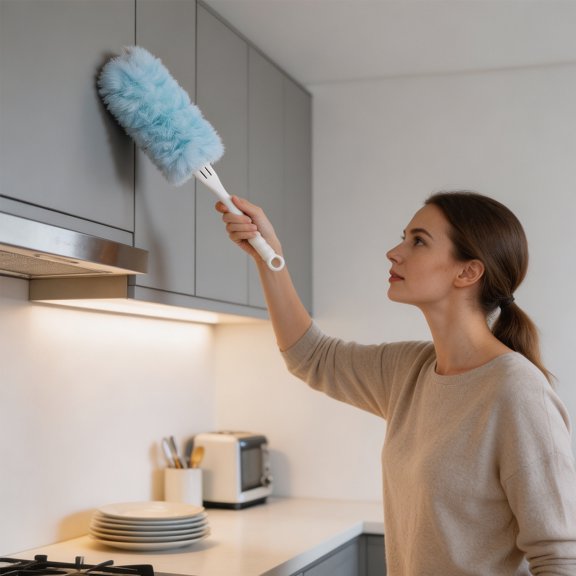 Disposable Replacement Heads for Dust Removers, Double-Sided Electrostatic Dusters with Strong Adsorption Capacity, Single-Use Cleaning Tools for Removing Dust Around The Whole House, Light Blue