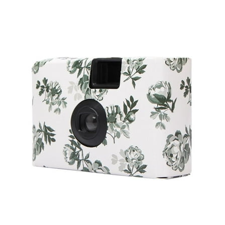 Disposable Retro Film Camera Peony Flower Point & Shoot Cameras Graduation Gift